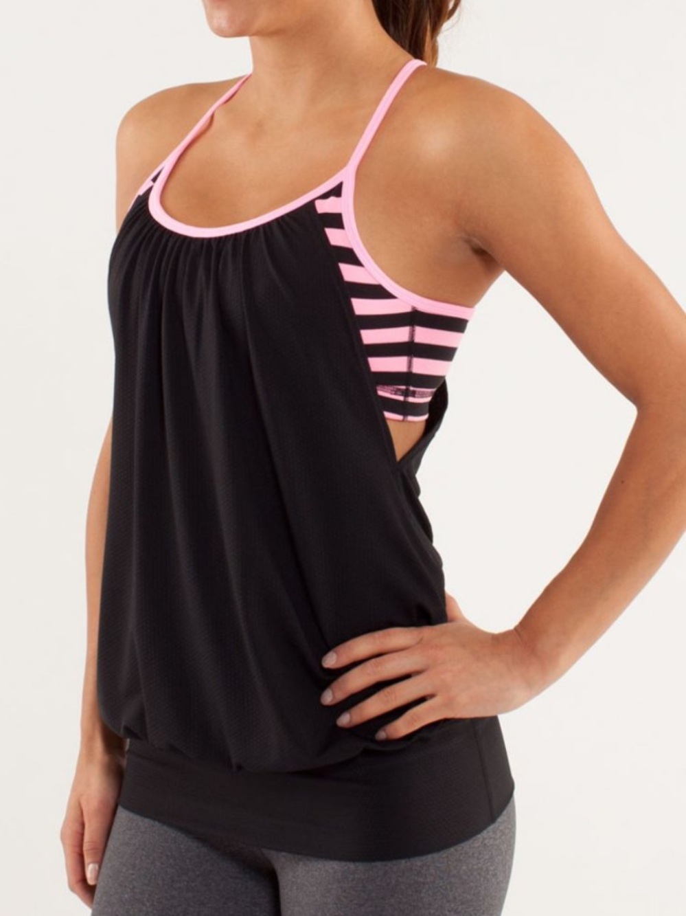 Lululemon No Limits bra tank shell pink